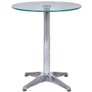 Bàn cafe tròn mặt kính BCF107T